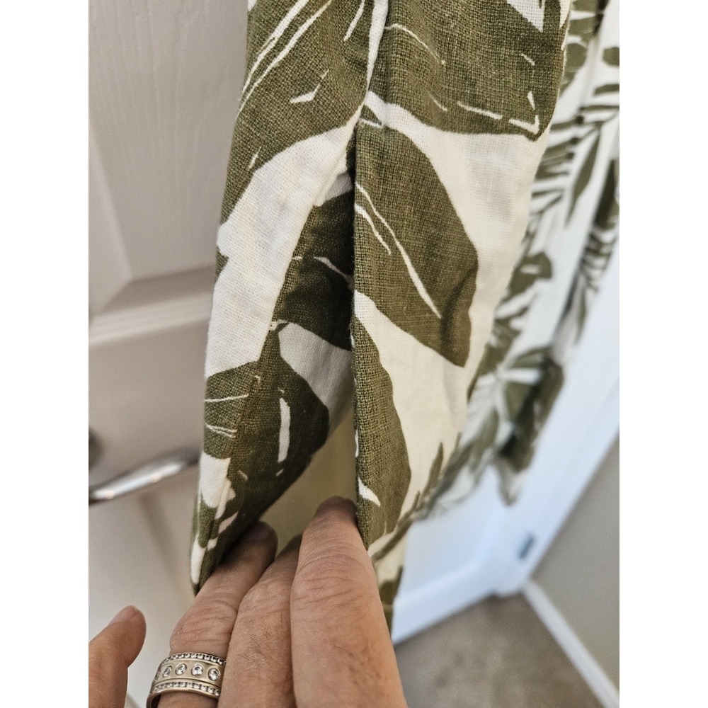 NWT Abercrombie & Fitch Tropical Leaf Print Pockets Babydoll Lined Mini Dress XL - Picture 7 of 10